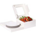 15 Sets Bakery Cake Boxes with Cake Boards 10x10