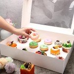 Large Window Bakery Boxes for Pastries - 10 Pack