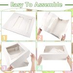 Large Window Bakery Boxes for Pastries - 10 Pack