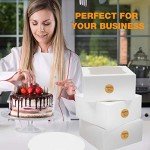 10-Inch White Cake Boxes with Boards & Stickers