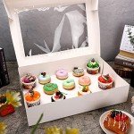 Large Window Bakery Boxes for Pastries - 10 Pack