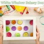 Large Window Bakery Boxes for Pastries - 10 Pack