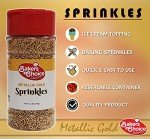 Bakers Choice Metallic Gold Baking Sprinkles - 2.8 oz