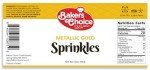 Bakers Choice Metallic Gold Baking Sprinkles - 2.8 oz