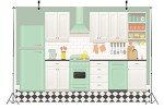 Cartoon Kitchen Backdrop for Baking Events