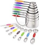 16-Piece Stainless Steel Measuring Cups and Spoons Set