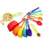 Colorful 12-Piece Measuring Cups and Spoons Set