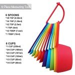 Colorful 12-Piece Measuring Cups and Spoons Set