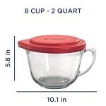 Anchor Hocking 2 Quart Glass Batter Bowl