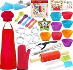 Kids Baking Set with Apron, Chef Hat, and Recipes