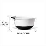 OXO Good Grips 5-Quart Mixing Bowl, White/Black