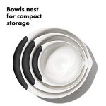 OXO Good Grips 5-Quart Mixing Bowl, White/Black