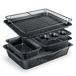 Granitestone Black 6-Piece Stackable Bakeware Set
