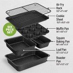 Granitestone Black 6-Piece Stackable Bakeware Set