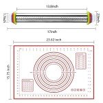Adjustable Stainless Steel Rolling Pin & Silicone Mat Set