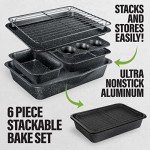 Granitestone Black 6-Piece Stackable Bakeware Set