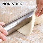 Adjustable Non-Stick Rolling Pin with Thickness Rings