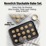 Granitestone Black 6-Piece Stackable Bakeware Set