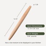 Wooden French Rolling Pin for Baking 15.75-Inch