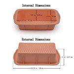 3-Pack Silicone Bread Loaf Pans Set