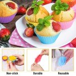 Colorful Silicone Cupcake Liners - 24 Reusable Molds