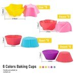 Colorful Silicone Cupcake Liners - 24 Reusable Molds