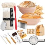 Sourdough Starter Kit with Proofing Baskets and Bags