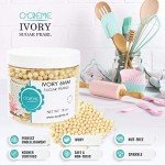 Ivory Edible Sugar Pearls for Cake Decorating