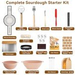 Sourdough Starter Kit with Proofing Baskets and Bags