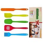 Colorful 5-Piece Silicone Spatula Set