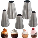 5-Piece Round Piping Tip Set for Baking