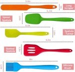 Colorful 5-Piece Silicone Spatula Set