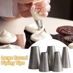 5-Piece Round Piping Tip Set for Baking