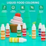 36 Color Liquid Food Coloring Set for Baking