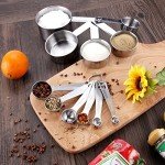 11-Piece Stainless Steel Measuring Spoons & Cups Set
