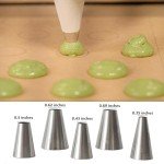 5-Piece Round Piping Tip Set for Baking