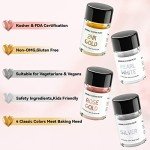 Luster Dust Edible Glitter Set - 4 Colors