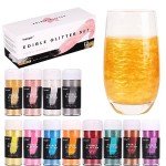 12-Color Edible Glitter Set for Baking & Drinks