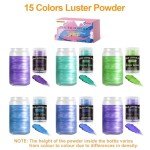 Edible Glitter Set - 15 Color Food Grade Dust