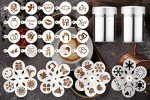 45 Cookie Stencils and 2 Powder Shakers Set
