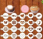 Valentine's Day Heart Cookie Stencil Set - 20 Pcs