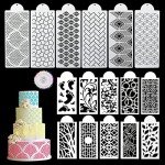 16PCS Cake Stencils for Buttercream and Fondant