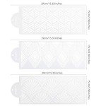 3-Pack Floral Cake Decorating Stencils and Molds