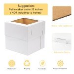 6 Pack Tall Cake Boxes with Cake Boards