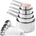 10-Piece Stainless Steel Measuring Cups & Spoons Set
