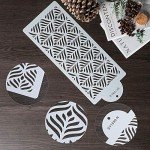 3-Pack Floral Cake Decorating Stencils and Molds