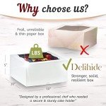 Premium Cake Boxes and Boards Set - 12 Pack