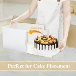 10" White Cake Boxes with Windows - 10 Pack