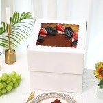 6 Pack Tall Cake Boxes with Cake Boards