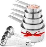 10-Piece Stainless Steel Measuring Cups & Spoons Set